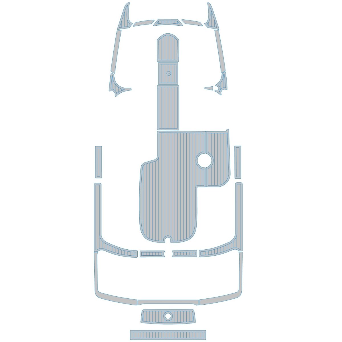 2012 MB Sports F21 Tomcat 1/4" EVA Deck Boat Flooring Kits - HJDECK