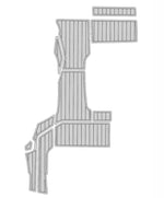 2012 Monterey 295 Swim Platform Cockpit Pad - HJDECK