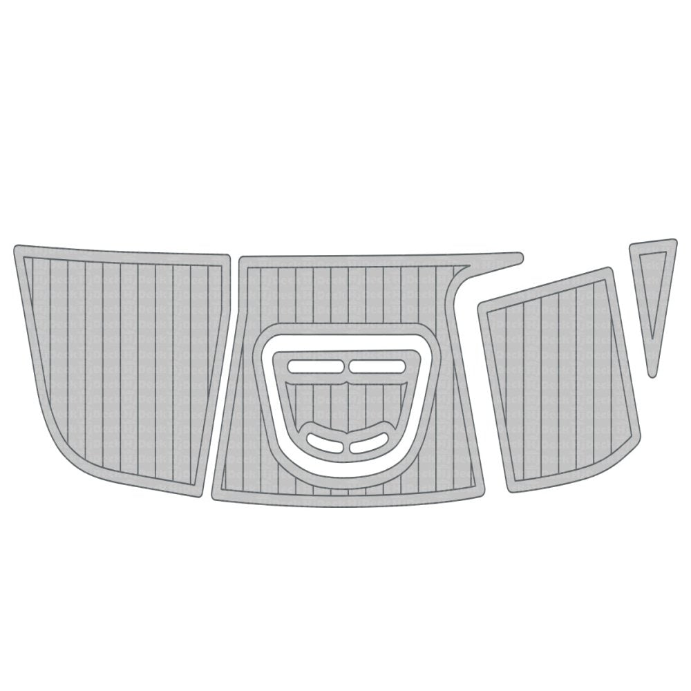 2012 Sea Ray 240 Sundeck EVA Foam Faux Teak Boat Flooring Custom Boat Kits - HJDECK