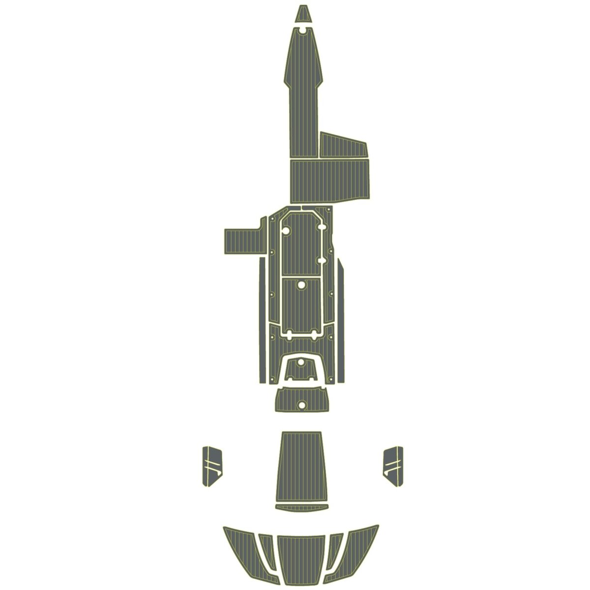 2013 - 2015 Nautique Super Air G23 EVA Foam Boat Decking Mats Faux Teak Marine Flooring - HJDECK