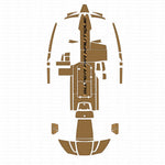 2013 - 2015 Nautique Super Air G23 EVA Foam Boat Decking Mats Faux Teak Marine Flooring - HJDECK