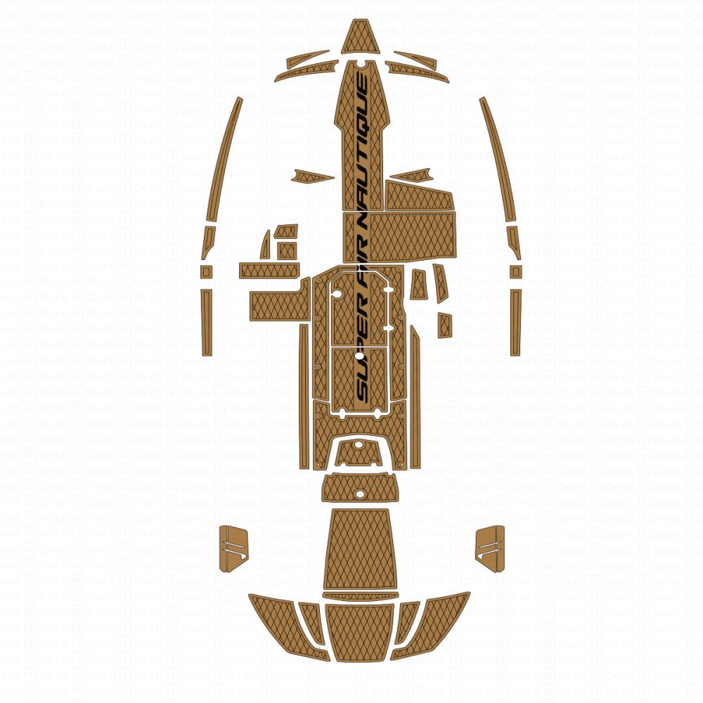 2013 - 2015 Nautique Super Air G23 EVA Foam Boat Decking Mats Faux Teak Marine Flooring - HJDECK