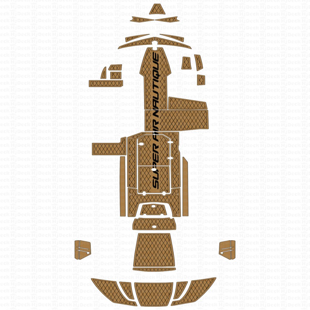 2013 - 2015 Nautique Super Air G23 EVA Foam Boat Decking Mats Faux Teak Marine Flooring - HJDECK