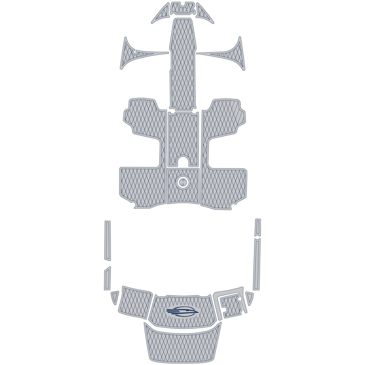 2014 - 2019 Chaparral 21 H2O Deluxe EVA Foam Boat Kits Cockpit Flooring Marine Decking - HJDECK