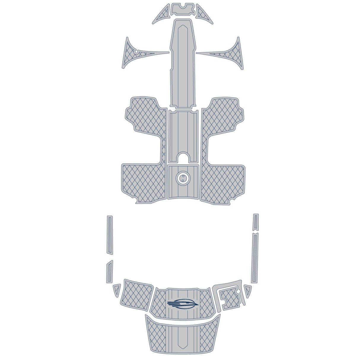 2014 - 2019 Chaparral 21 H2O Deluxe EVA Foam Boat Kits Cockpit Flooring Marine Decking - HJDECK
