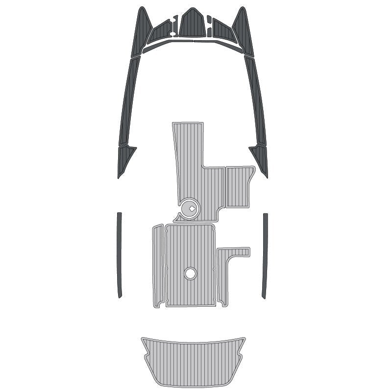 2014 Malibu 22 MXZ EVA Foam Faux Teak Boat Deck Mat Flooring Marine Boat Decking Carpet Yacht Vehicle Pad - HJDECK