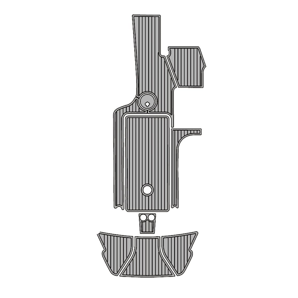 2014 MALIBU 23 LSV Faux Teak Boat Floor Mat EVA Foam Swim Platform & Cockpit Pads - HJDECK