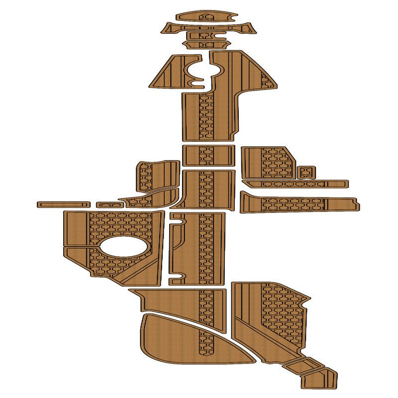 2014 Sea Ray 350 SLX EVA Foam Faux Teak Boat Deck Mat Flooring Marine Decking - HJDECK