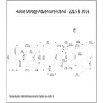 2015 - 2016 Hobie Mirage Adventure Island Kayak Boat Deck Pad Kit - HJDECK