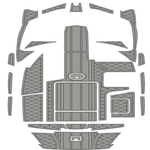 2015 - 2017 Axis A22 Cockpit 1/4" 6mm Boat EVA Flooring Teak Floor Non - slip Mat - HJDECK