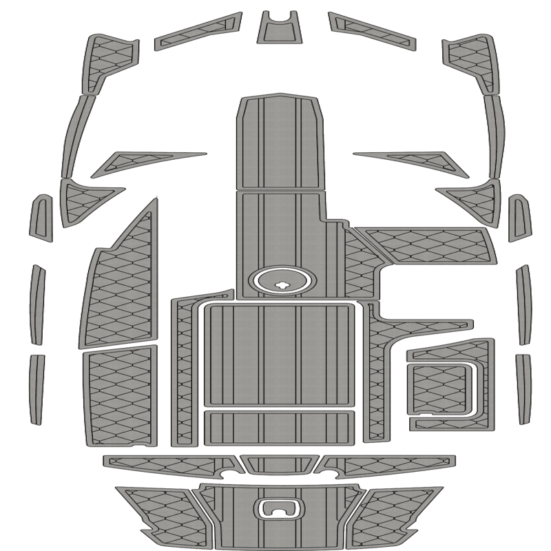 2015 - 2017 Axis A22 Cockpit 1/4" 6mm Boat EVA Flooring Teak Floor Non - slip Mat - HJDECK