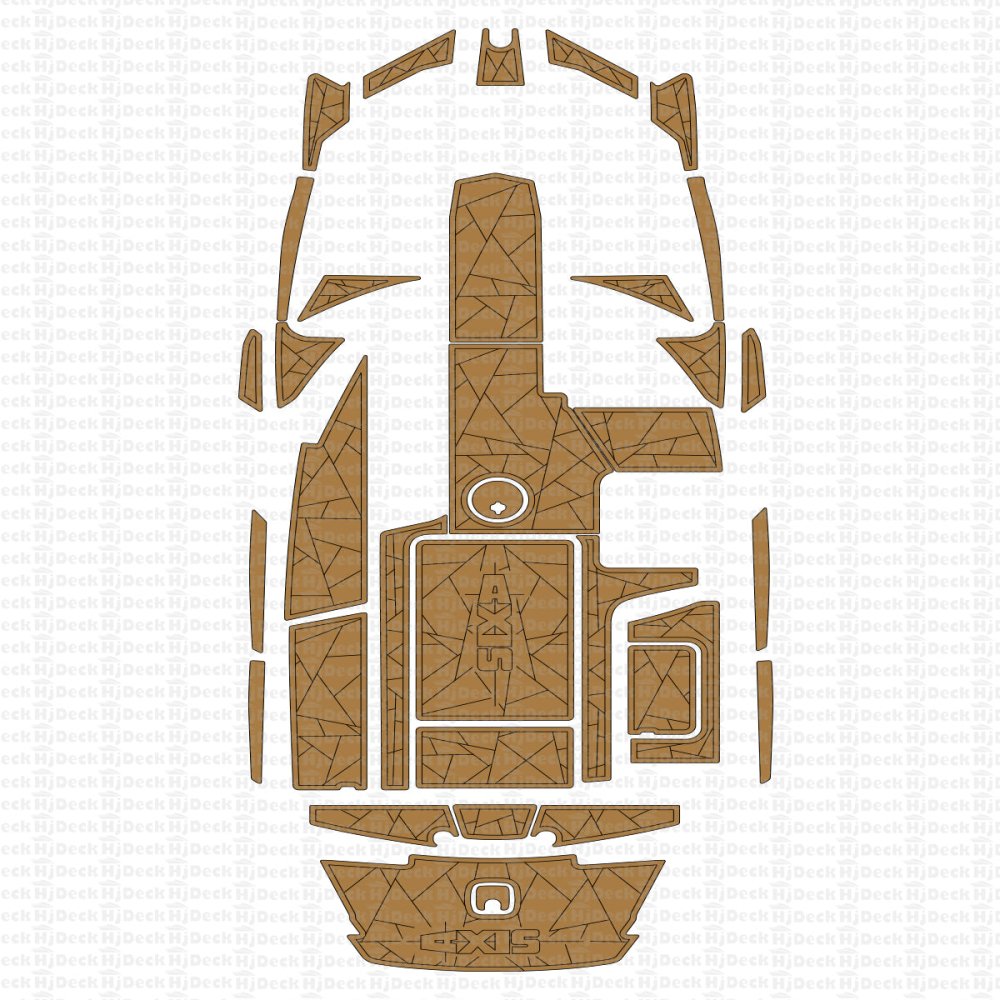 2015 - 2017 Axis A22 Cockpit 1/4" 6mm Boat EVA Flooring Teak Floor Non - slip Mat - HJDECK