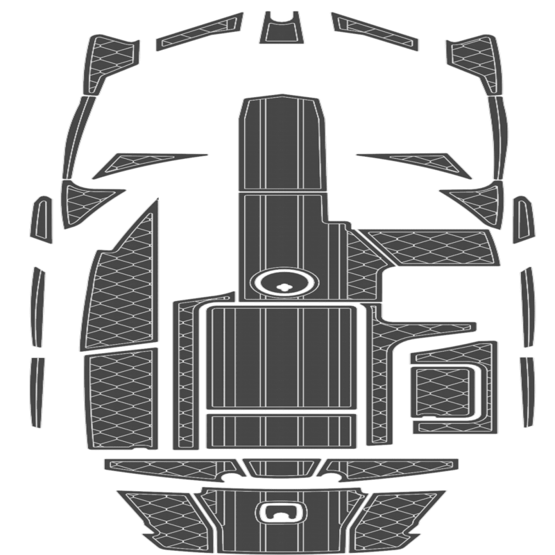 2015 - 2017 Axis A22 Cockpit 1/4" 6mm Boat EVA Flooring Teak Floor Non - slip Mat - HJDECK