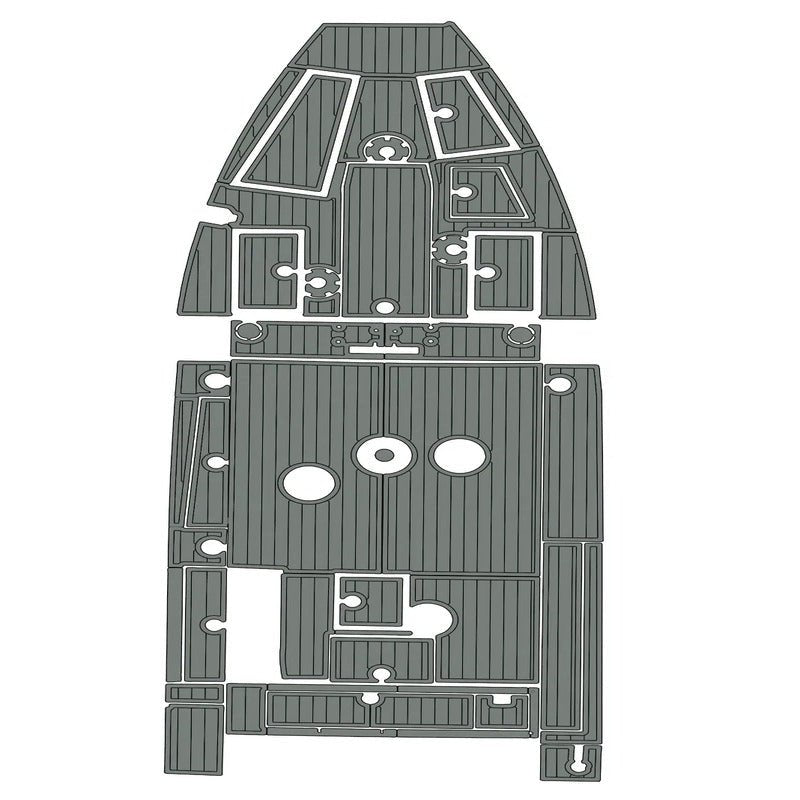 2015 - 2017 Lund Pro Guide 2075 Foam Teak Boat Deck Flooring Kits - HJDECK