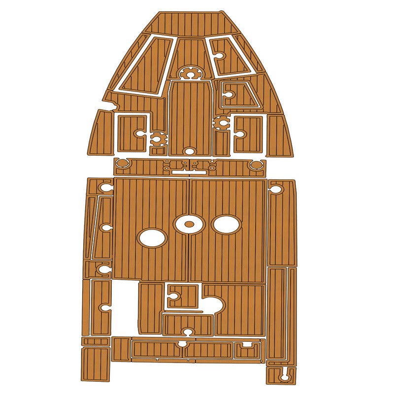 2015 - 2017 Lund Pro Guide 2075 Foam Teak Boat Deck Flooring Kits - HJDECK