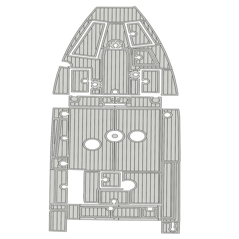 2015 - 2017 Lund Pro Guide 2075 Foam Teak Boat Deck Flooring Kits - HJDECK