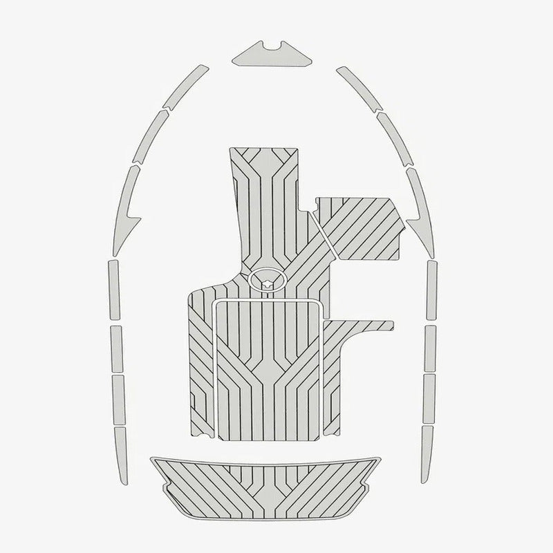 2015 - 2017 Malibu 23 LSV EVA Foam Faux Teak Boat Deck Mat Flooring - HJDECK