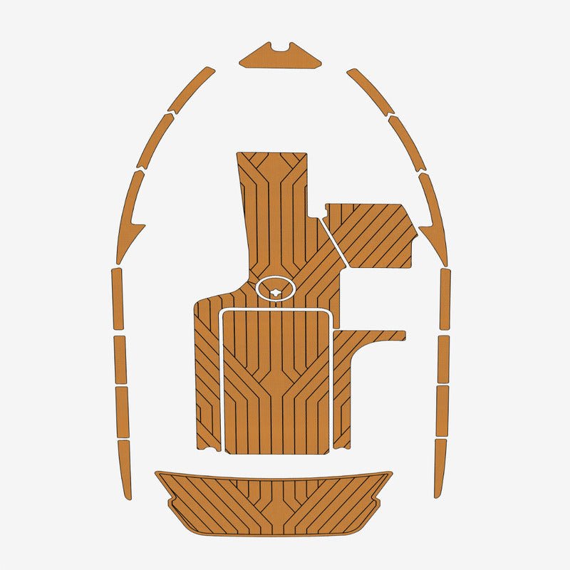 2015 - 2017 Malibu 23 LSV EVA Foam Faux Teak Boat Deck Mat Flooring - HJDECK