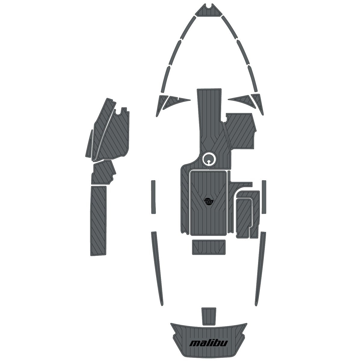 2015 - 2018 MALIBU 22 VLX EVA Foam Boat Deck Flooring Marine Boat Decking Carpet - HJDECK