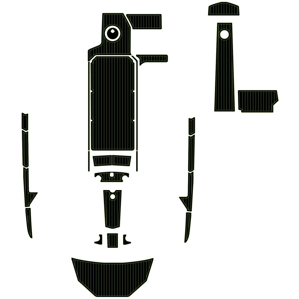 2015 - 2018 SUPRA SE 450 EVA Foam Faux Teak Boat Deck Flooring Marine Decking - HJDECK