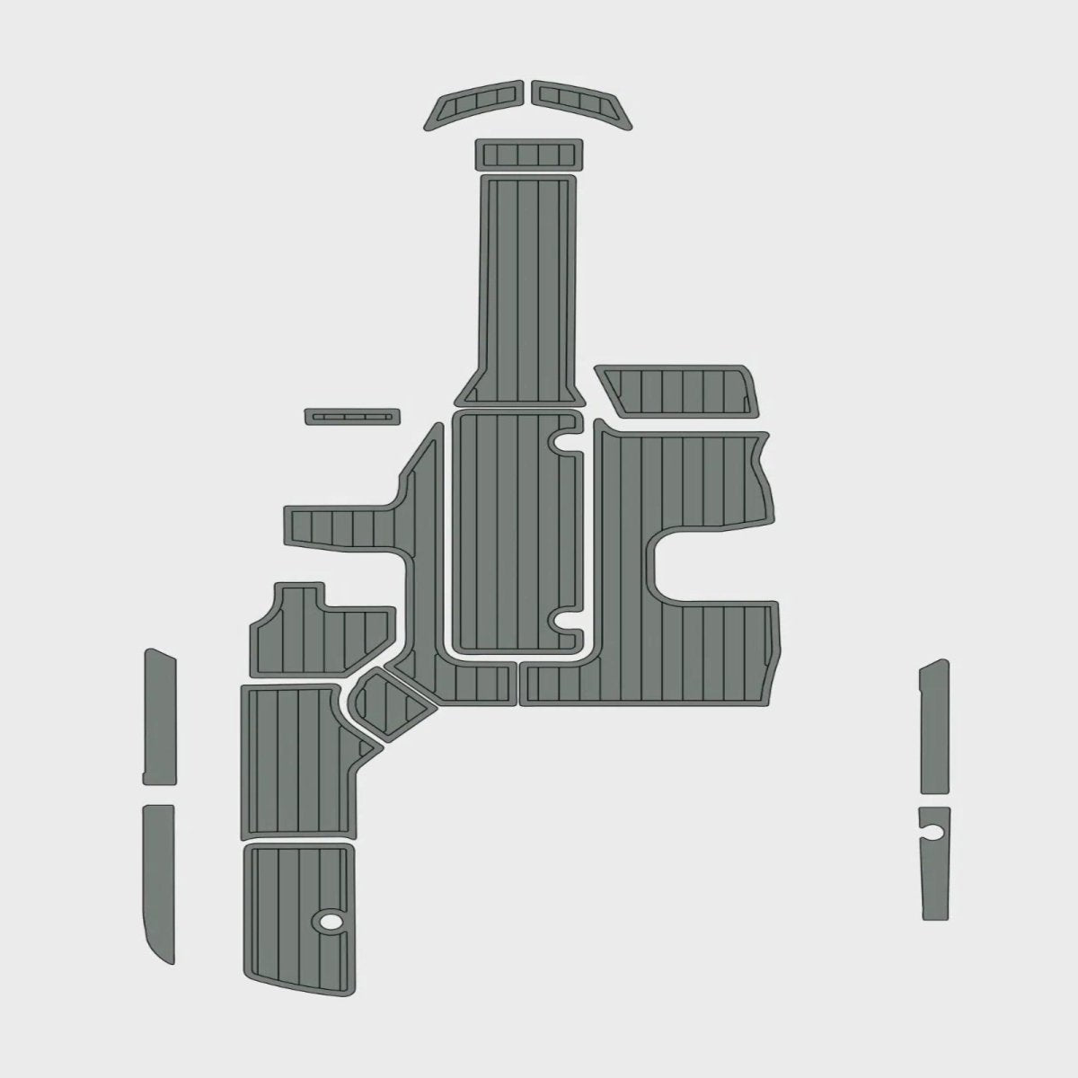 2015 - 2023 Sea Ray 190 SPX Cockpit Pads Precut Boat Flooring Kits - HJDECK