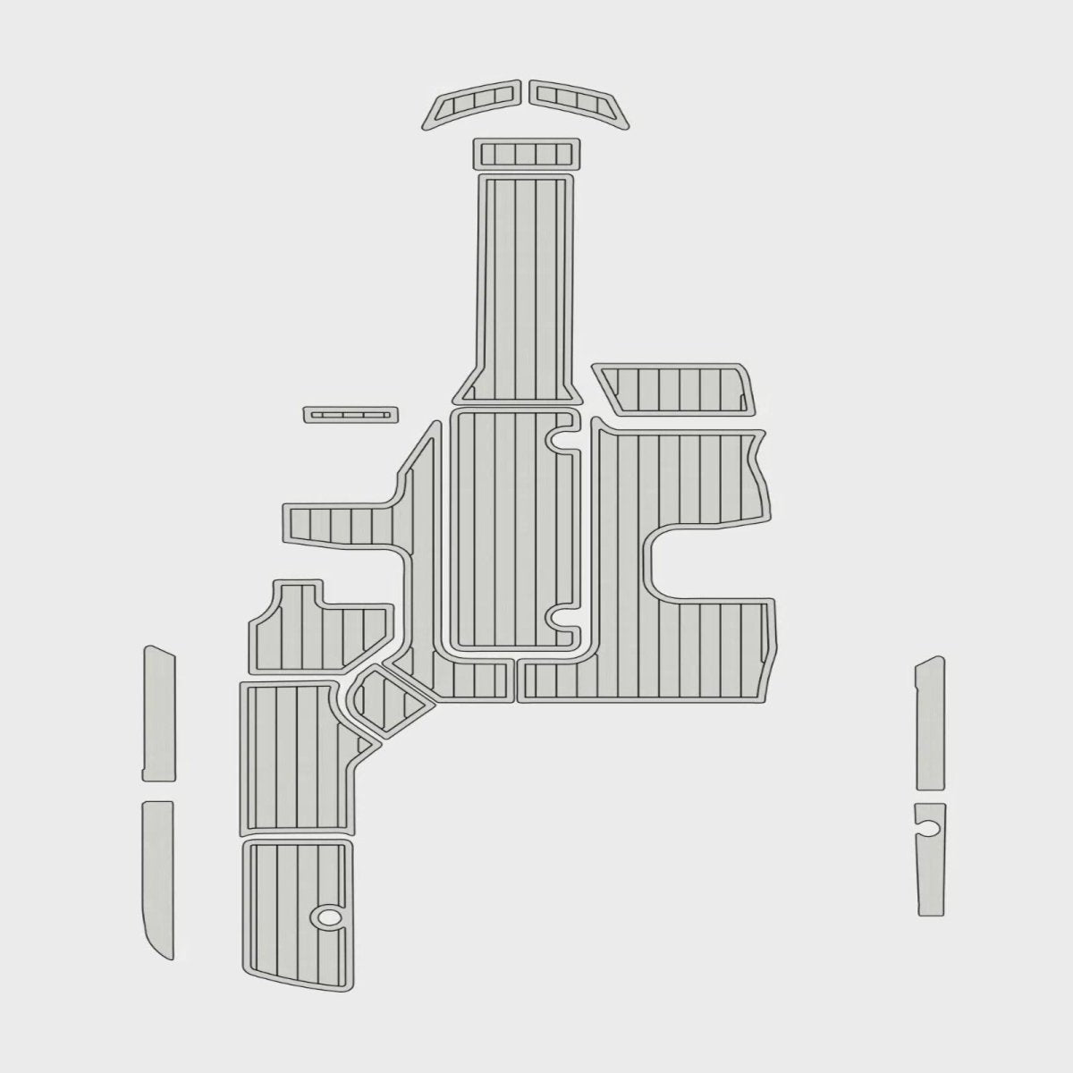 2015 - 2023 Sea Ray 190 SPX Cockpit Pads Precut Boat Flooring Kits - HJDECK