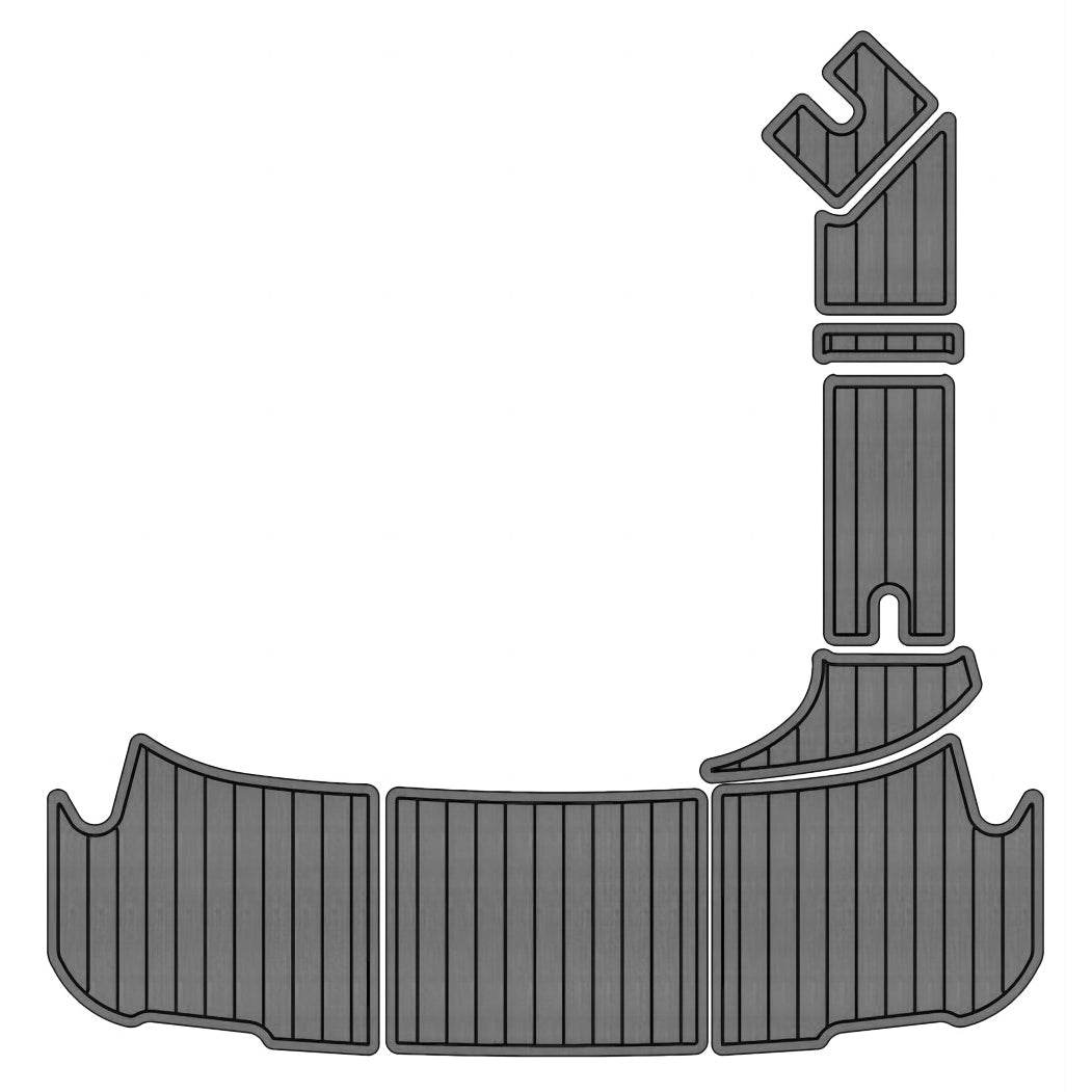 2015 - 2023 Sea Ray 280 SLX Swim Platform & Cockpit Pad Precut Boat Flooring Kits - HJDECK