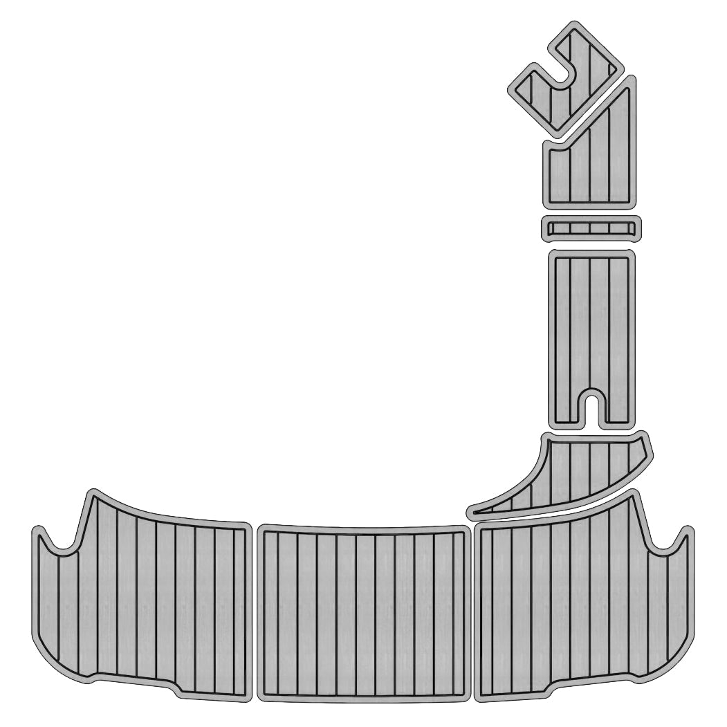 2015 - 2023 Sea Ray 280 SLX Swim Platform & Cockpit Pad Precut Boat Flooring Kits - HJDECK