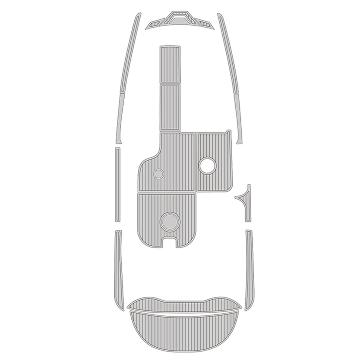 2015 MB Sports F22 Tomcat Custom Foam Boat Flooring Cockpit & Swim Platform Mat - HJDECK