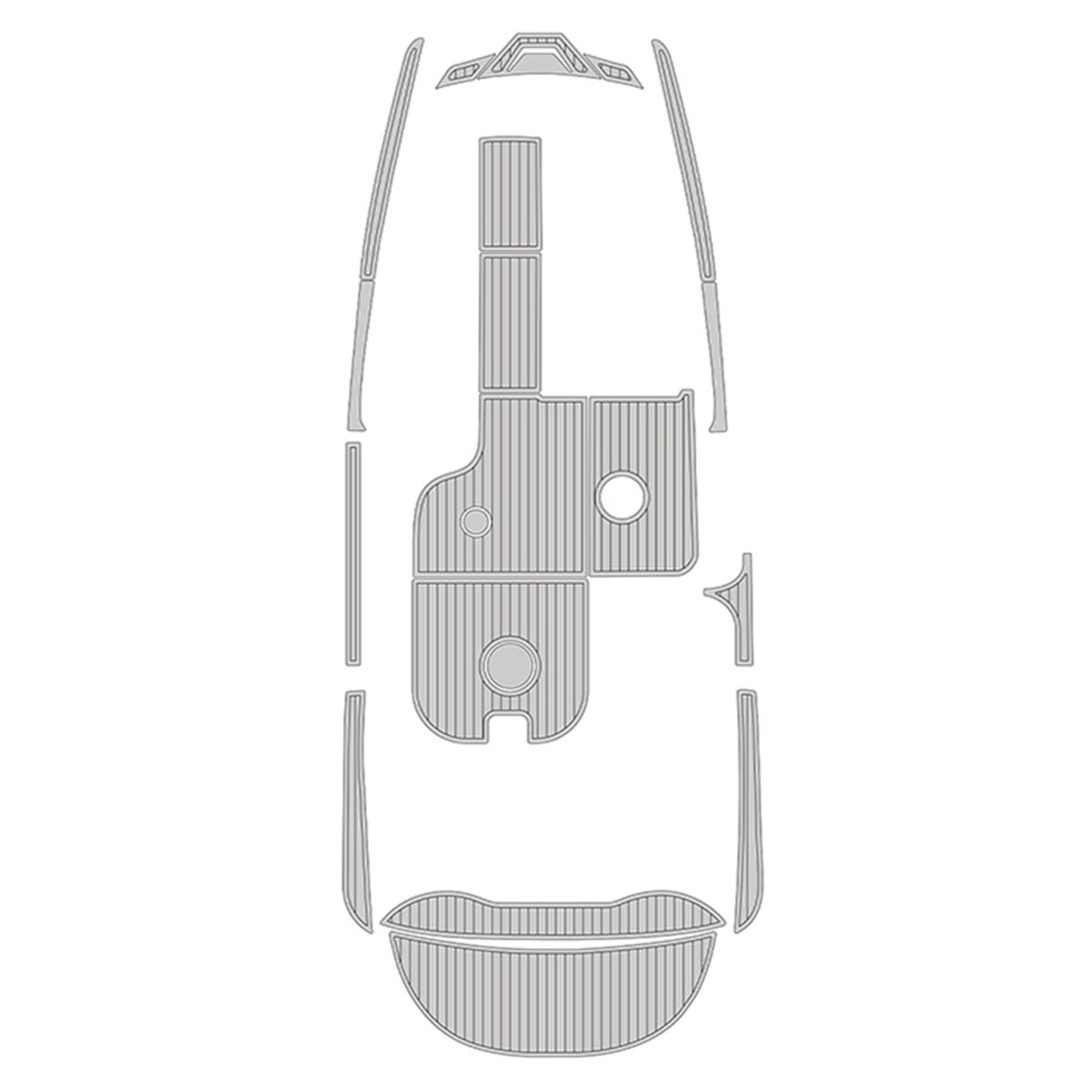 2015 MB Sports F22 Tomcat Custom Foam Boat Flooring Cockpit & Swim Platform Mat - HJDECK
