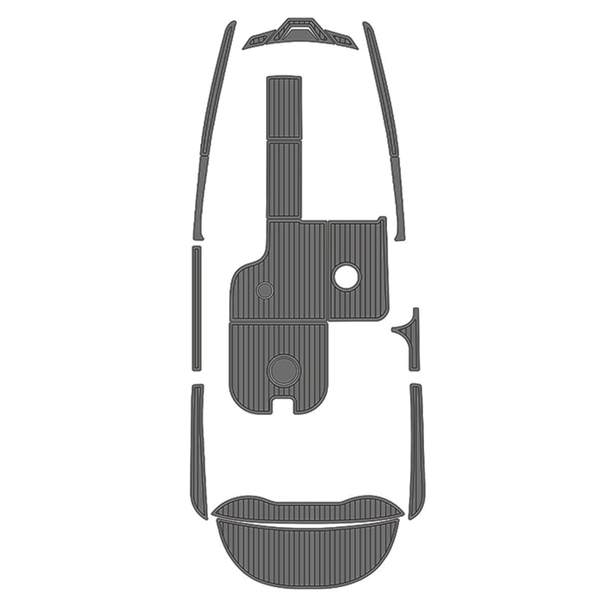 2015 MB Sports F22 Tomcat Custom Foam Boat Flooring Cockpit & Swim Platform Mat - HJDECK