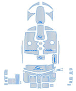 2015 Rinker Captiva 196 Custom Boat Deck Mats Swim Platform & Cockpit Pad Kits - HJDECK