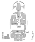 2015 Rinker Captiva 196 Custom Boat Deck Mats Swim Platform & Cockpit Pad Kits - HJDECK