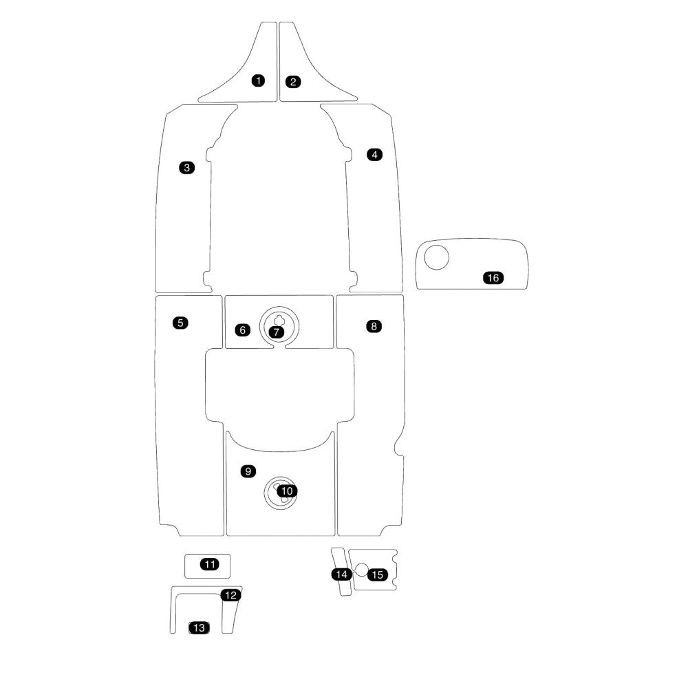 2015 Sea Hunt 225 Ultra Pre Cut Boat Flooring 3M Adhesive EVA Foam - HJDECK