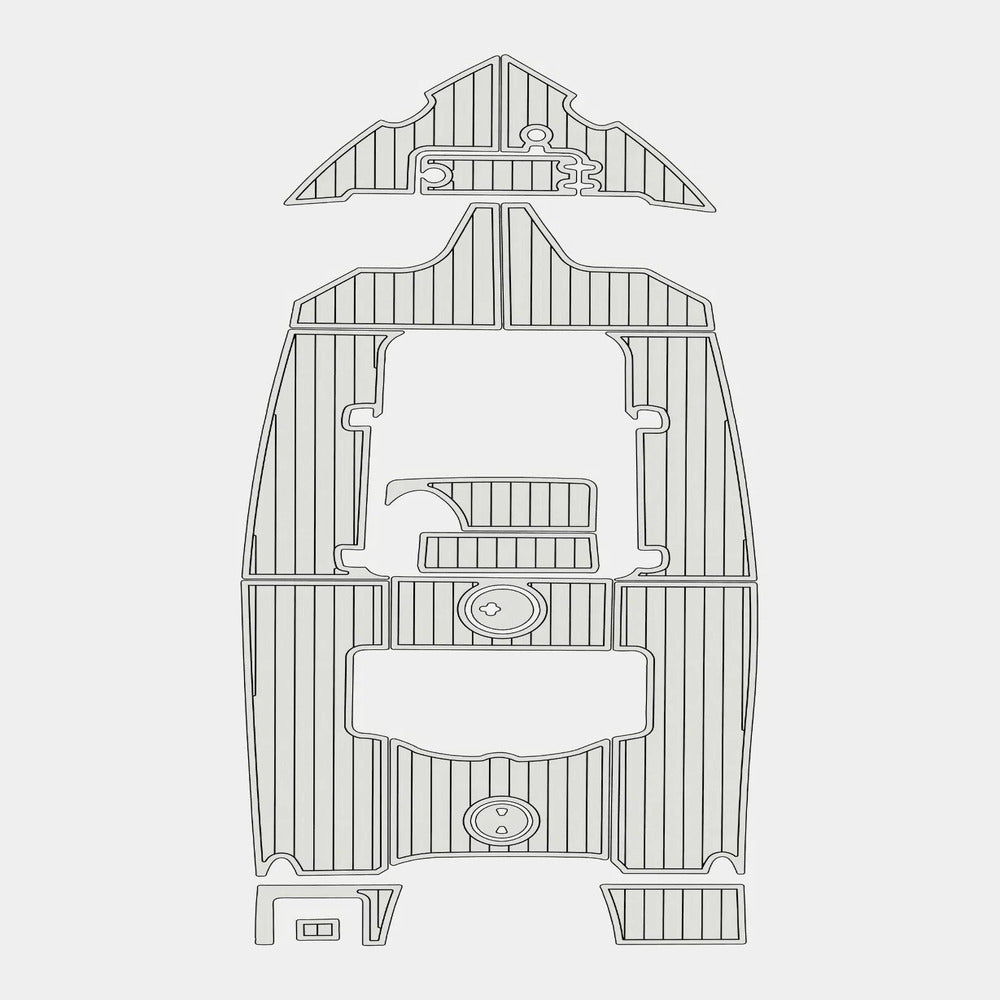 2015 Sea Hunt 225 Ultra Pre Cut Boat Flooring 3M Adhesive EVA Foam - HJDECK