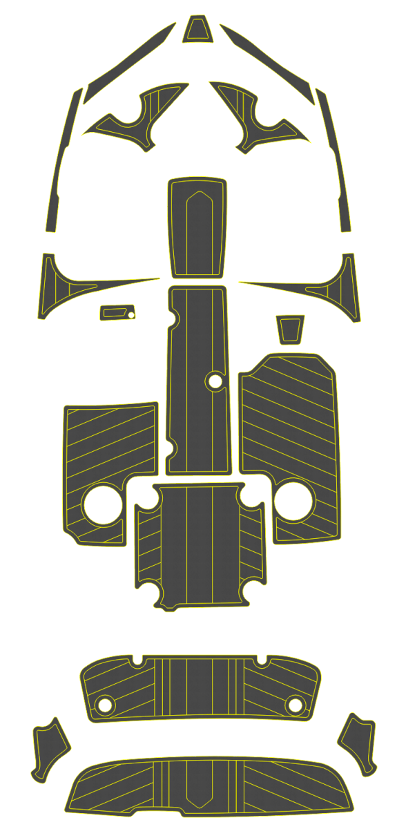 2015 YAMAHA SX 192 EVA Foam Faux Teak Boat Deck Mat Flooring