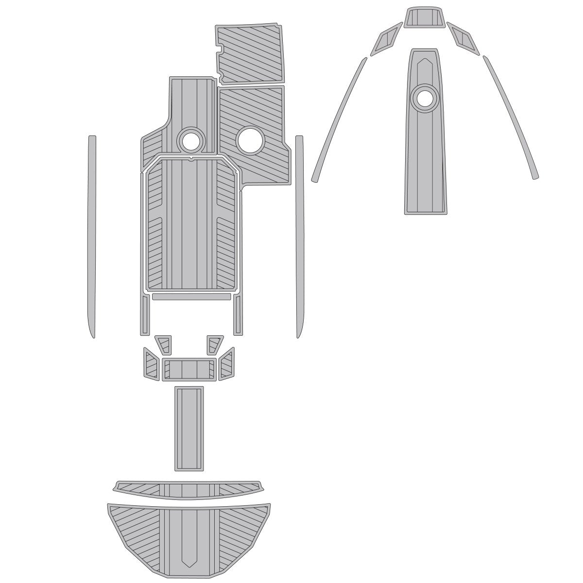 2016 - 2018 MOOMBA MOJO EVA Foam Faux Teak Boat Deck Mat Flooring Marine Boat Decking Carpet Yacht Vehicle Pad - HJDECK
