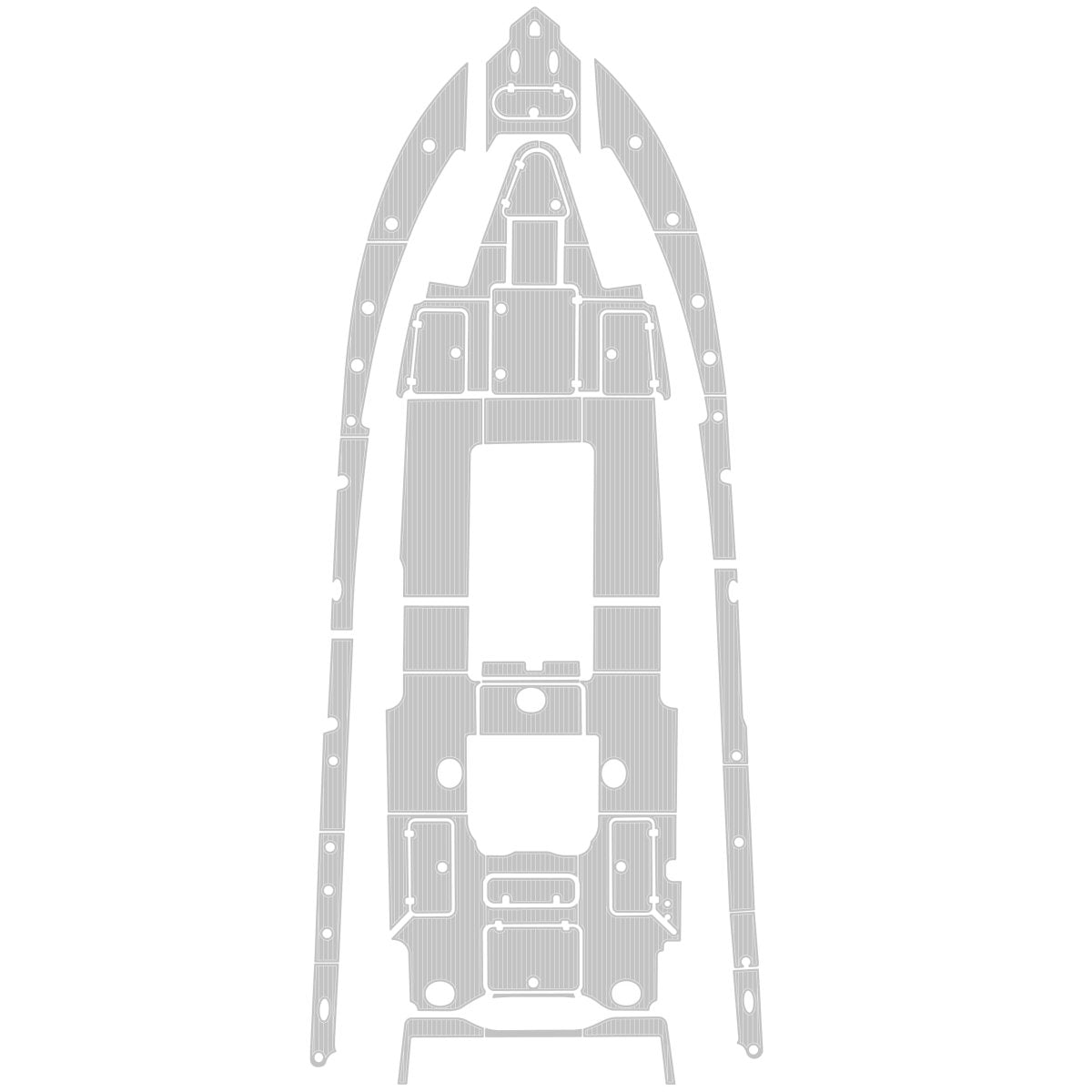 2016 - 2020 Yellowfin Offshore 39 EVA Foam Faux Teak Boat Deck Marine Flooring Boat Decking - HJDECK