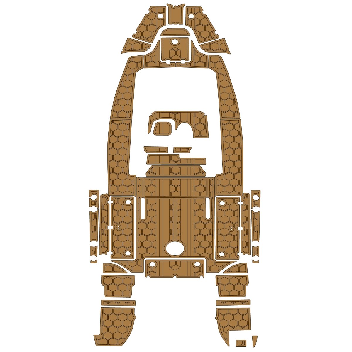 2016 Sea Fox 266 Commander Boat EVA Teak Deck Floor Mat Swim Platform Cockpit Pad - HJDECK