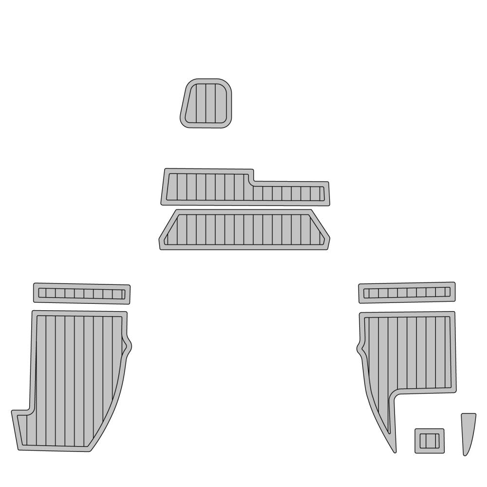 2016 Sea Fox 266 Commander Boat EVA Teak Deck Floor Mat Swim Platform Cockpit Pad - HJDECK