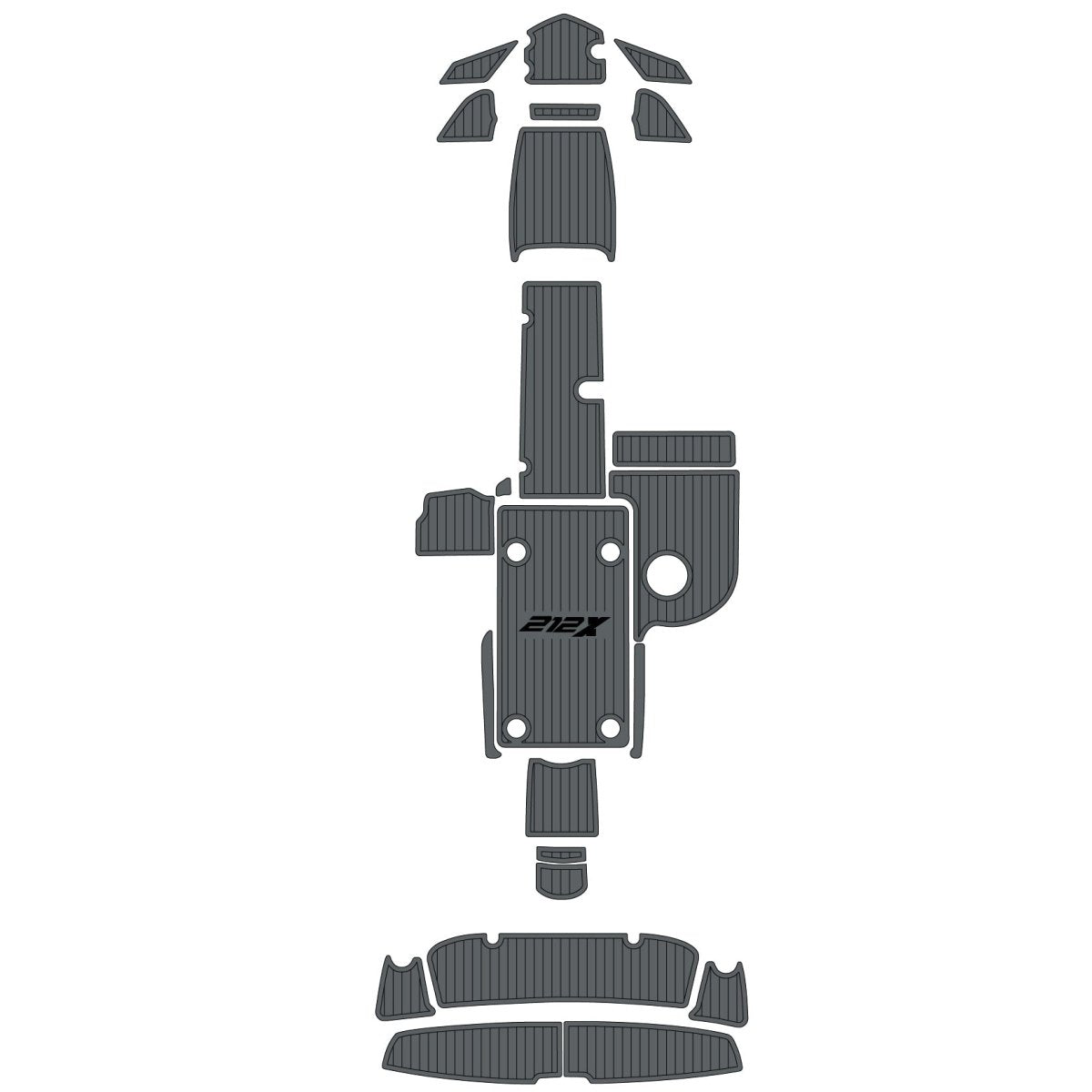 2016 Yamaha 212X EVA Foam Faux Teak Boat Deck Mat Flooring - HJDECK