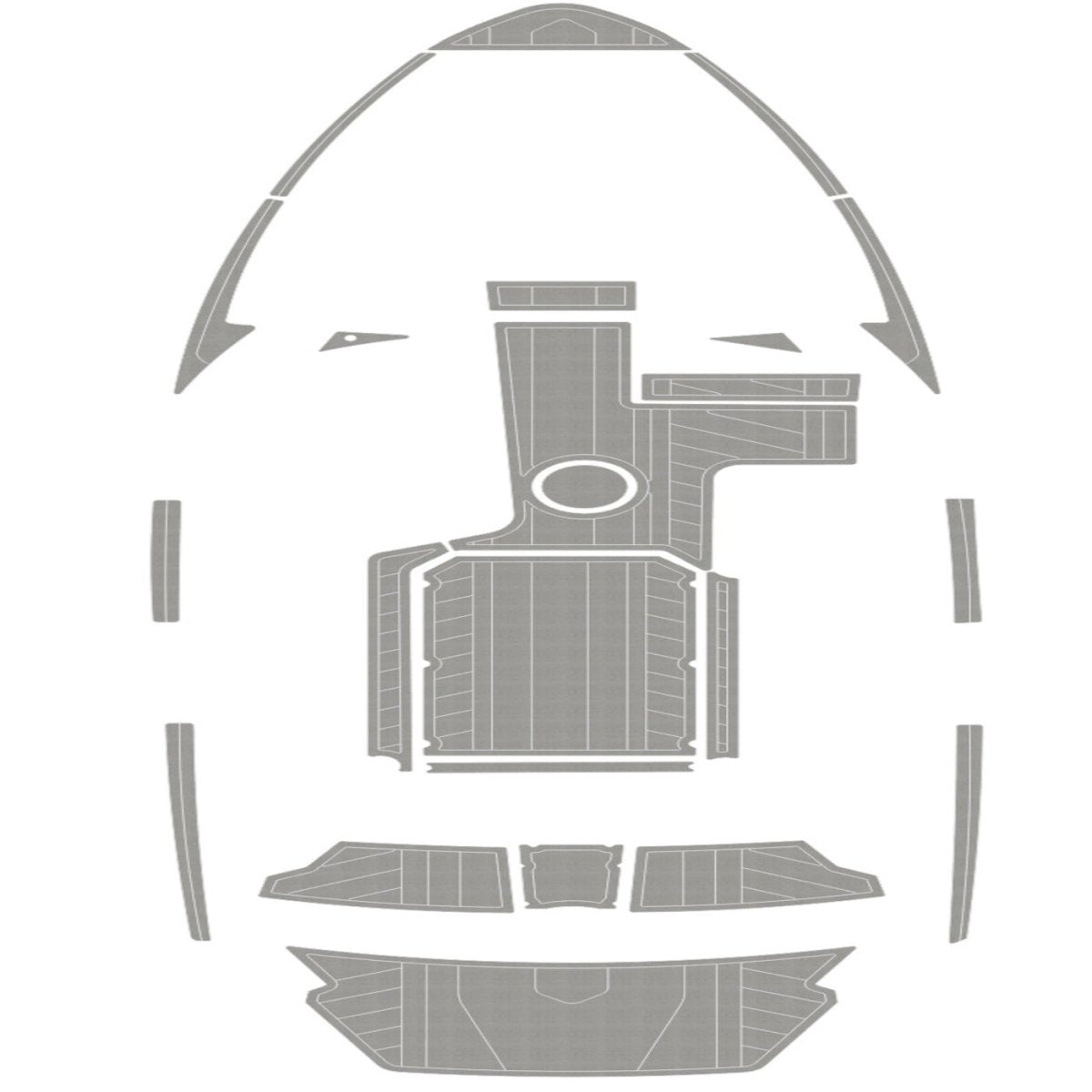 2017 - 2018 MALIBU 21 VLX EVA Foam Faux Teak Boat Deck Mat Flooring Marine Decking - HJDECK