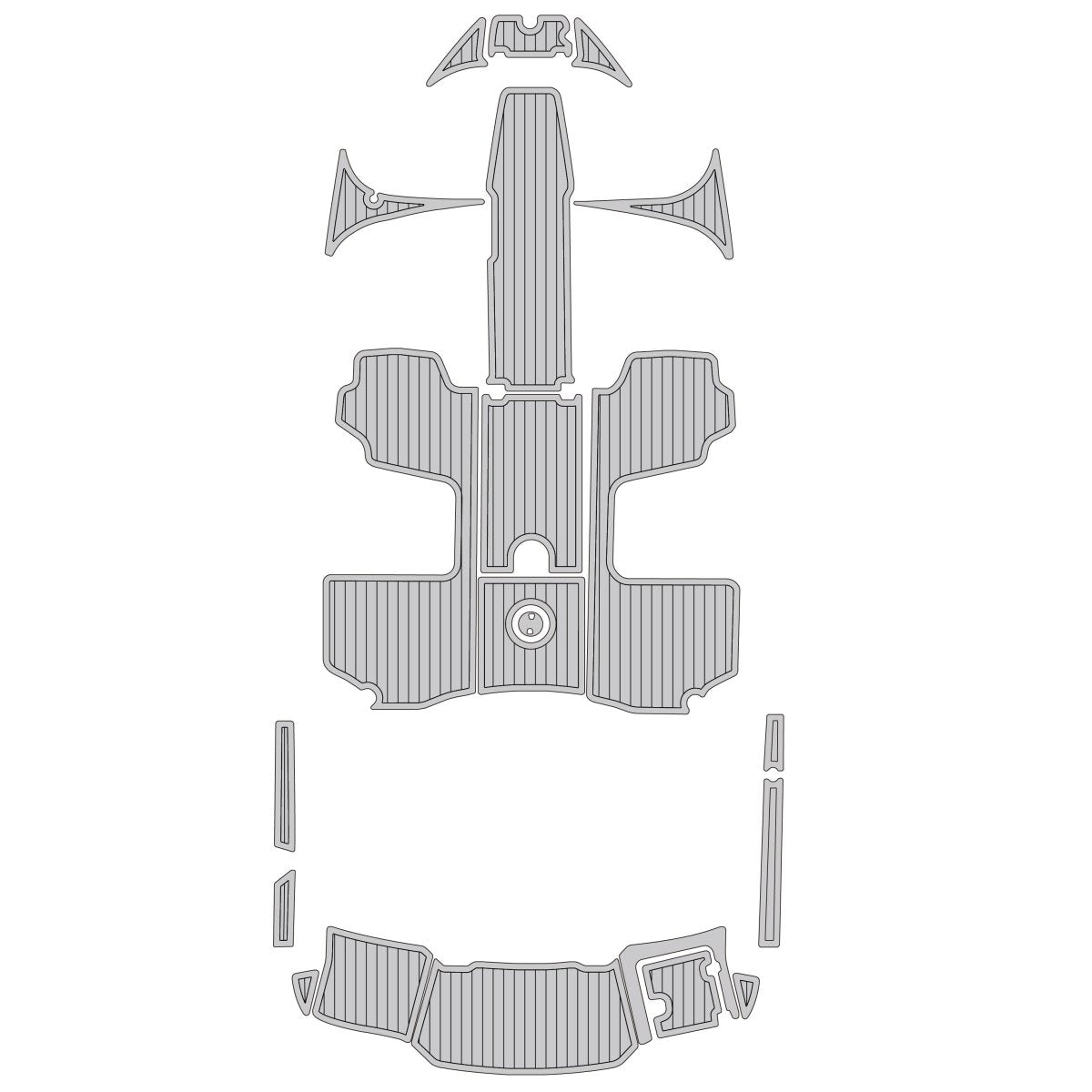 2017 Chaparral Boats H2O 21 SPORT EVA Decking Kits Boat Flooring Mat - HJDECK