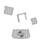 2017 Chaparral H20 21 Sport Boat Swim Platform Pads - HJDECK