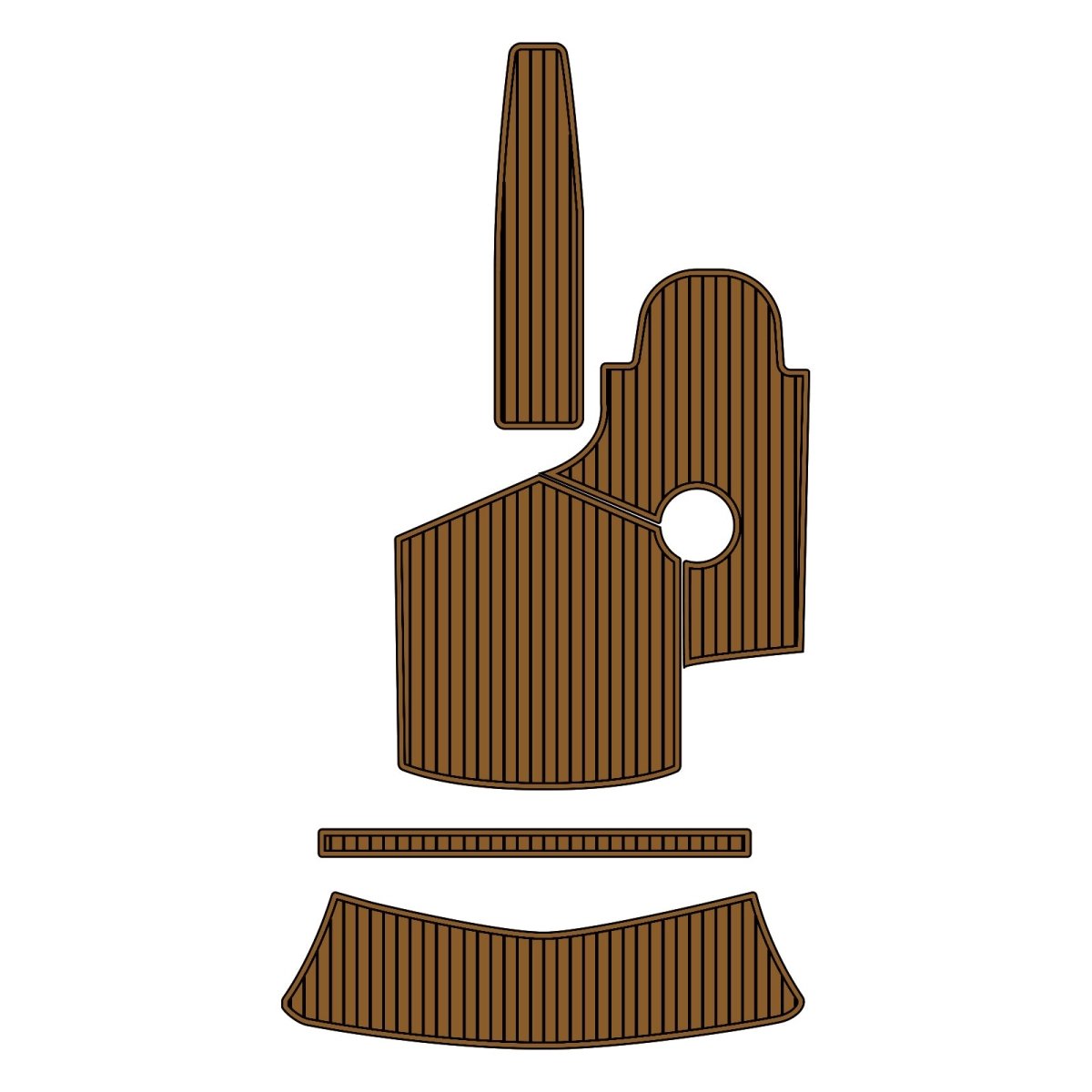 2017 Gekko 6.7 Cockpit & Swim Step Pad EVA Foam Boat Decking Kits - HJDECK