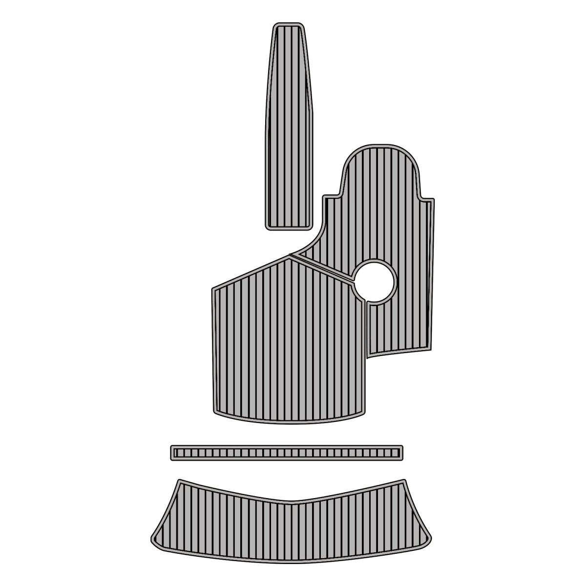 2017 Gekko 6.7 Cockpit & Swim Step Pad EVA Foam Boat Decking Kits - HJDECK