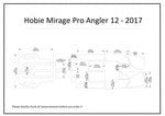 2017 Hobie Mirage Pro Angler 12 Kayak Boat Deck Pad Kit - HJDECK