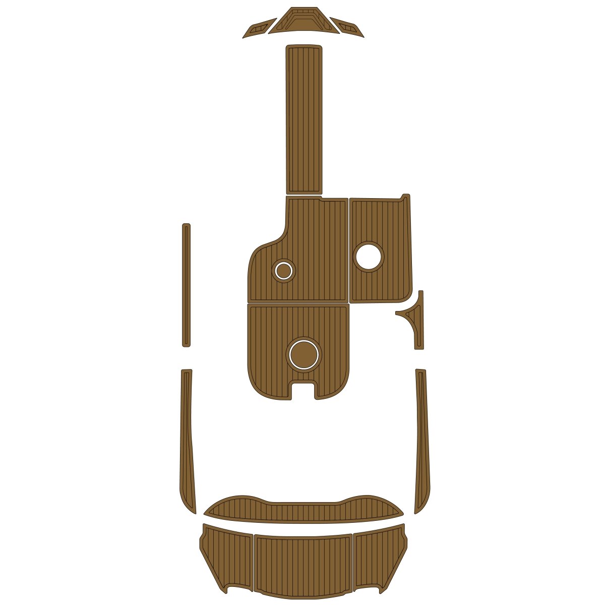 2017 MB Sports F22 Tomcat Custom Foam Boat Flooring Cockpit & Swim Platform Mat - HJDECK