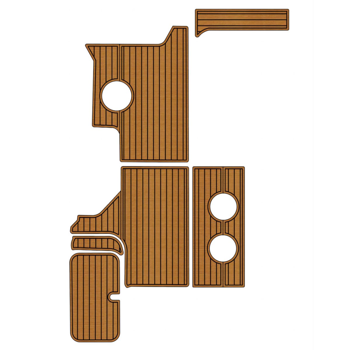 2017 Sea Ray 460 Flying Bridge Floor Pad Boat Decking Kits - HJDECK