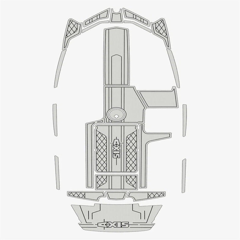 2018 Axis A22 Cockpit Bow 1/4" 6mm Boat EVA Flooring Teak Floor Non - slip Mat - HJDECK